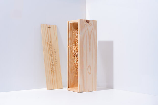 1-Vaks Wijnkist met Gravering en Fles Borga Millesimato Prosecco - Afbeelding 3